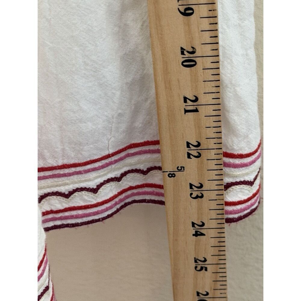 Madewell Embroidered Sandblossom Top in white cotton gauze‎ Women’s XS Oversized - Picture 8 of 9